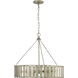 Stella 6 Light 24 inch Antique Silver Chandelier Ceiling Light